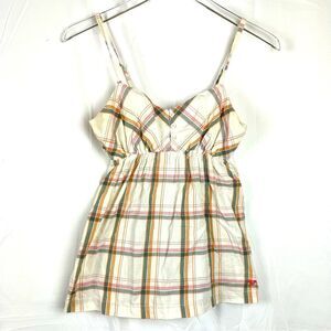 Roxy vintage Y2K plaid tank top